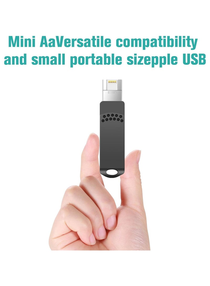 GUDOO وحدة تخزين USB 4 في 1 بسعة 1 تيرابايت - فلاشة نوع سي للكمبيوتر واللابتوب والهواتف - لحفظ الصور والفيديوهات والملفات الموسيقية  - Image 4
