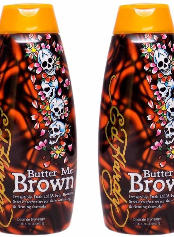 Ed Hardy 2 Ed Hardy Butter Me Brown Tanning DHA & Streak Free Bronzing Cream Lotion 10 Oz