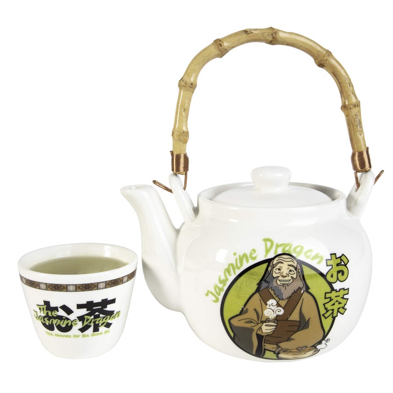SCS Direct Avatar The Last Airbender The Jasmine Dragon Tea Set  Ceramic Teapot  Cup  Officially Licensed  Gift for Fans of the Comic Anime Show  Great for Adults Men Women Fathers Day