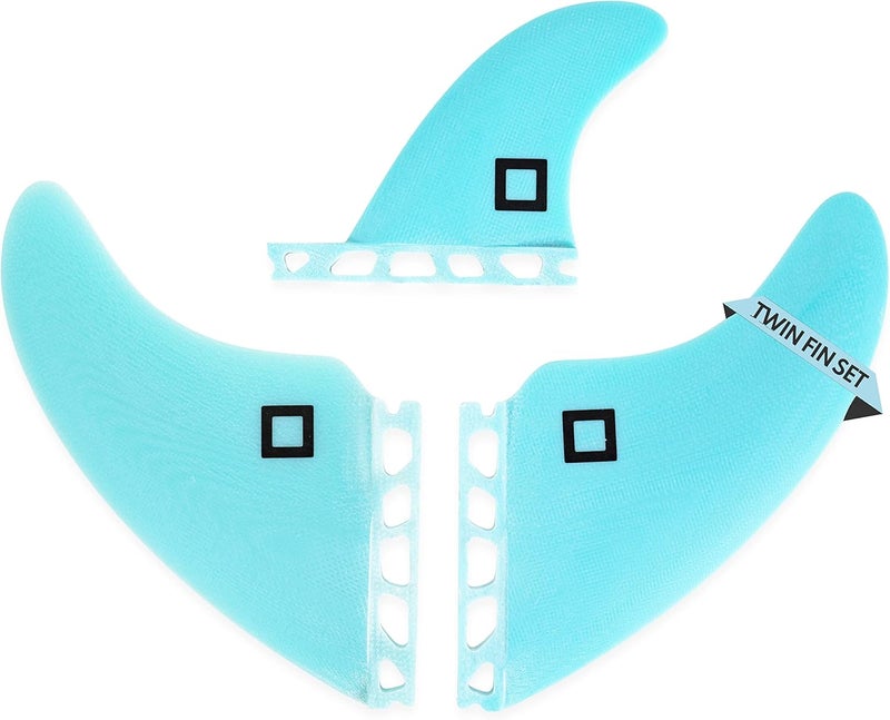 Surf Squared Twin, Thruster or Quad Fin Set - Solid Fiberglass for Lightweight Durability & Top Performance - Compatible with Futures Single Tab Surfboards - Image 1