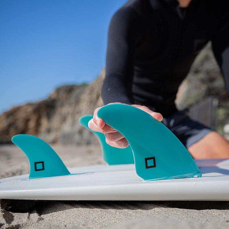Surf Squared Twin, Thruster or Quad Fin Set - Solid Fiberglass for Lightweight Durability & Top Performance - Compatible with Futures Single Tab Surfboards - Image 3