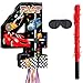 Harrycle Race Car Piata Pull String Cars Piatas for Birthday Party Decorations Number 2 3 4 5 6 with Blindfold Stick Small Red Black Racing Theme 2nd 3rd 4th 5th 6th Party SuppliesNumber 4 - Image 2