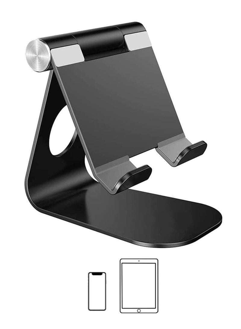 KENSUO iPad Stand Adjustable Multi Angle Aluminum Tablet Holder with Stable Sticky Base, Black - Image 3