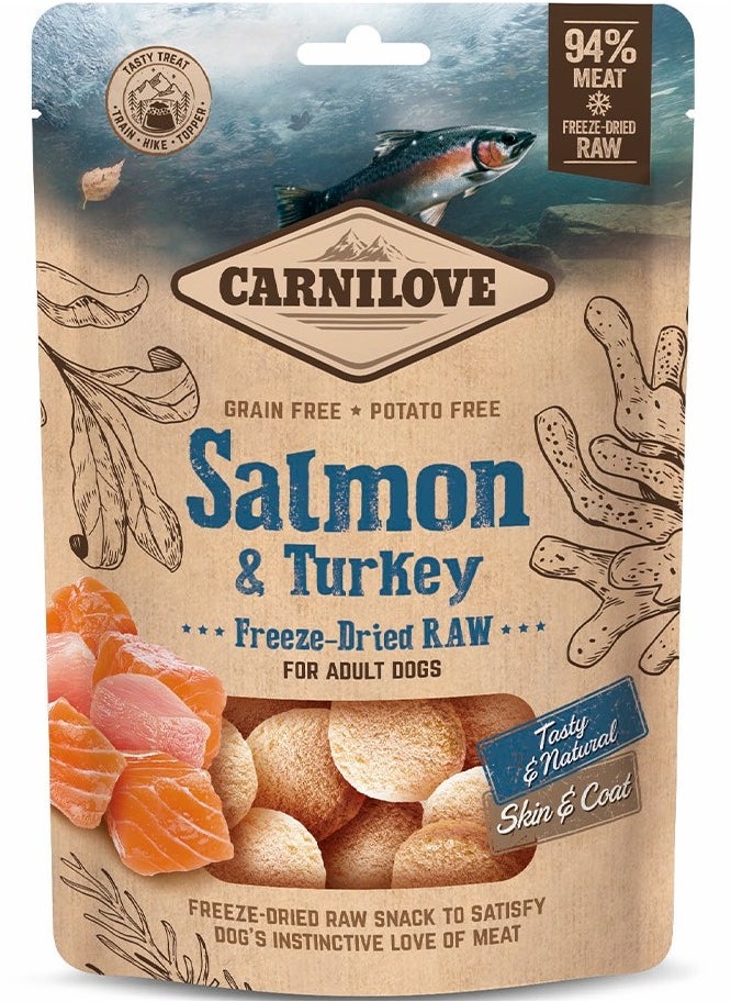 CARNILOVE Freeze-Dried Raw Snacks Salmon & Turkey 60g 