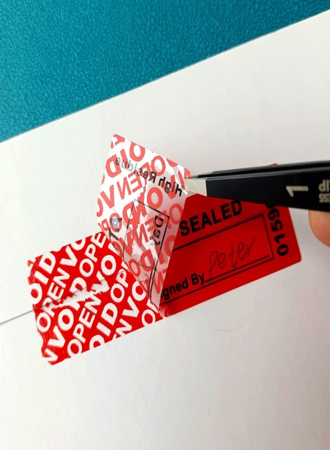ILMBVM 120 pcs Total Transfer Tamper Evident Security Warranty Void Seals / Stickers High Security Tamper for Reusable Package(1 x 3.35Inches,Serial Numbers Transfer,red)… - Image 4