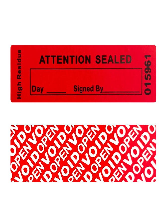 ILMBVM 120 pcs Total Transfer Tamper Evident Security Warranty Void Seals / Stickers High Security Tamper for Reusable Package(1 x 3.35Inches,Serial Numbers Transfer,red)… - Image 1