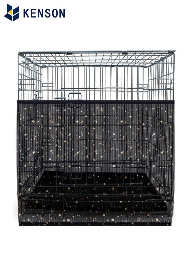 KENSON Large Bird Cage Cover, Bird Cage Seed Catcher, Adjustable Soft Nylon Mesh Net with Twinkle Moon Star, Birdcage Cover Skirt Seed Guard for Parrot Parakeet Macaw Round Square Cages - Image 1