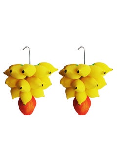 SRI YAGNAA SRI YAGNAA 6 Inches Banana Bunches Fabric Banana Bunches Artificial Banana Bunches for Decor 3 Step Banana Bunches 