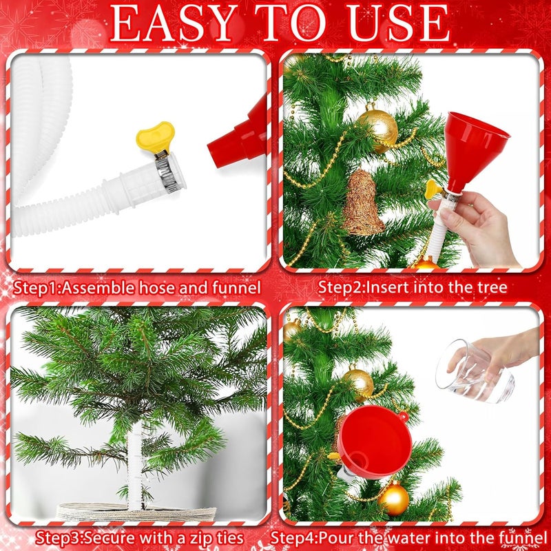 Jansun 5FT Christmas Tree Watering Funnel, Christmas Tree Watering System Xmastree Watering Device Plant Watering Tool for Large Indoor Outdoor Plants - Image 3