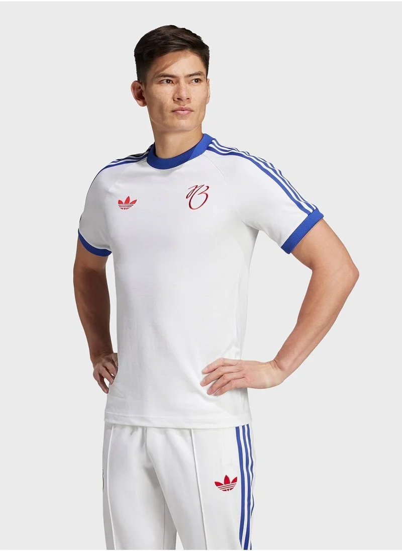 adidas تيشيرت كرة قدم أبيض رجالي مقاس