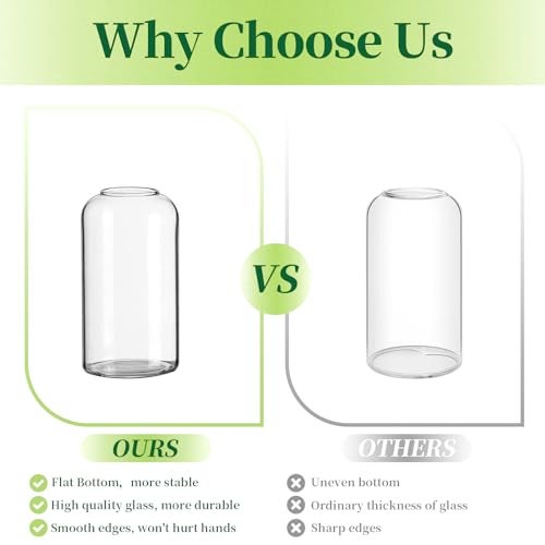 Hewory Glass Bud Vases for Flowers - Hewory Blown Modern Small Glass Vases for Centerpieces Set of 12, Mini Clear Bulk Flower Vases for Wedding Party Events Home Decor Floral Arrangement (Not Include Flower) - Image 4