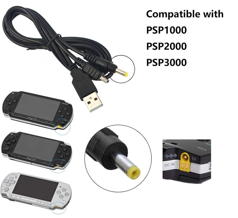 eWINNER Simple upgraded construction eWINNER PSP Replacement Charger Cable Portable 2 in 1 Data and Power USB Cable Transfer Charge Cable Cord Compatible with Sony PSP 1000 2000 3000 Controller Home & professional compatible - Image 3