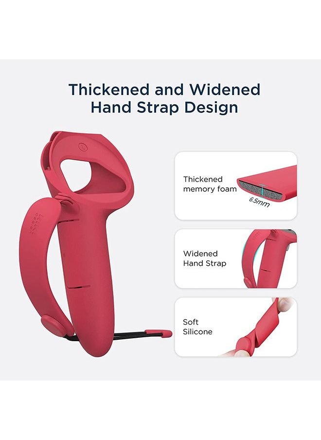 KIWI design Controller Grips Cover with Battery Opening Adjustable with Knuckle Straps Suitable for Large Hands Compatible with META Quest 2  - Image 4