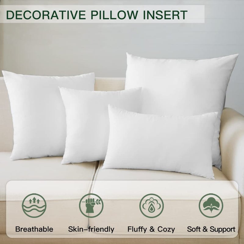 Otostar OTOSTAR Pack of 2 Throw Pillow Inserts  12 x 20 Cushion Inner Soft Fluffy Plump Stuffer Cushion Pads White Decorative Pillow Inserts  - Image 5