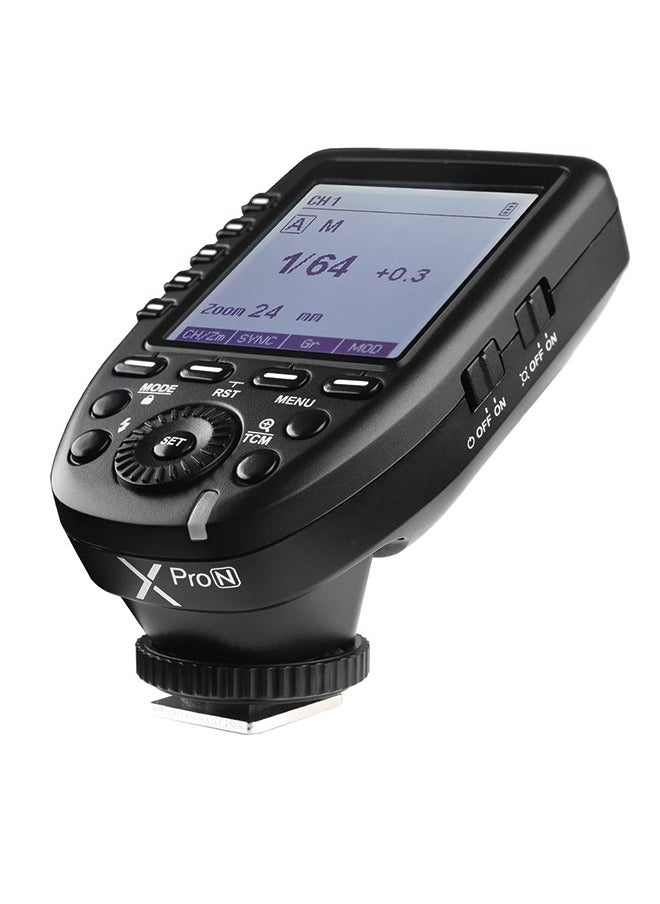 Godox - Godox XPro-N TTL Wireless Flash Trigger Transmitter Compatible for Nikon Cameras, 1/8000s HSS Trigger, Large Screen, 11 Customizable Functions, 16 Groups and 32 Channels - Image 1