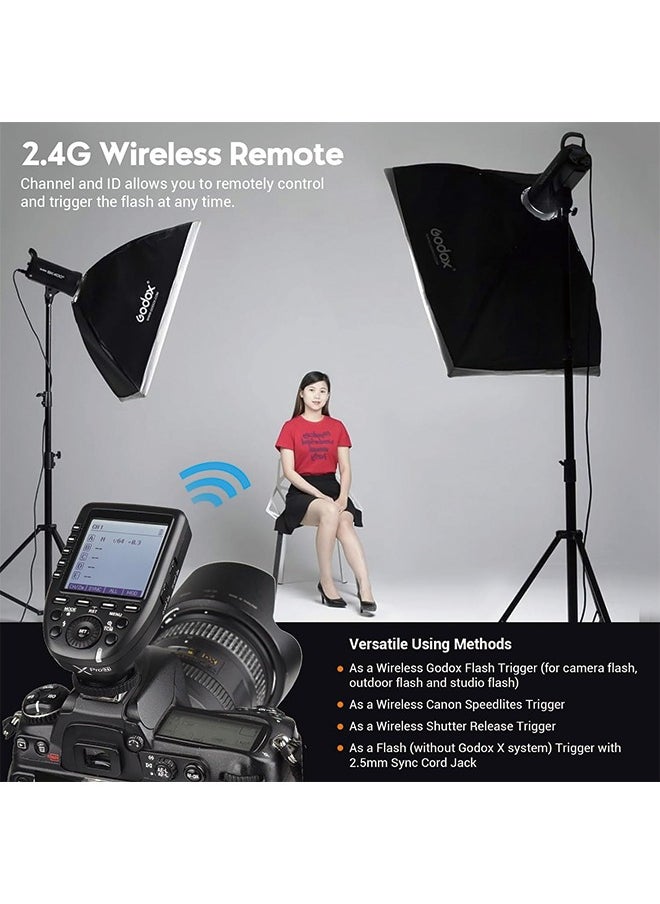 Godox - Godox XPro-N TTL Wireless Flash Trigger Transmitter Compatible for Nikon Cameras, 1/8000s HSS Trigger, Large Screen, 11 Customizable Functions, 16 Groups and 32 Channels - Image 1