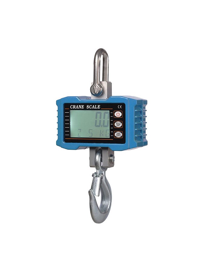 Digital Hanging Scale 1000kg/ 2204lbs Portable Heavy Duty Crane Scale LCD Backlight Industrial Hook Scales Unit Change/ Data Hold/ Tare/ Zero