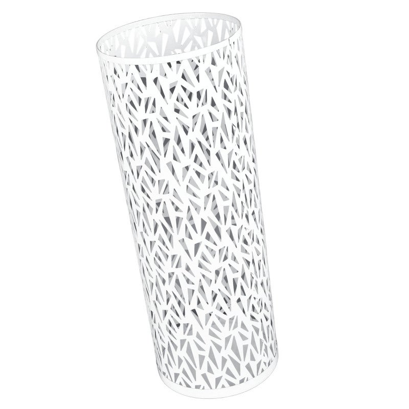 Freestanding Umbrella Stand: White, Size M, Premium Metal Material, Hollow Quick-Drying Design - Rust Resistant, Multifunctional Umbrella Holder for Entryway, Office, Home Outdoor Use - Image 4