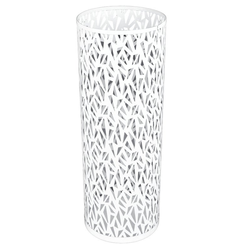 Freestanding Umbrella Stand: White, Size M, Premium Metal Material, Hollow Quick-Drying Design - Rust Resistant, Multifunctional Umbrella Holder for Entryway, Office, Home Outdoor Use - Image 2