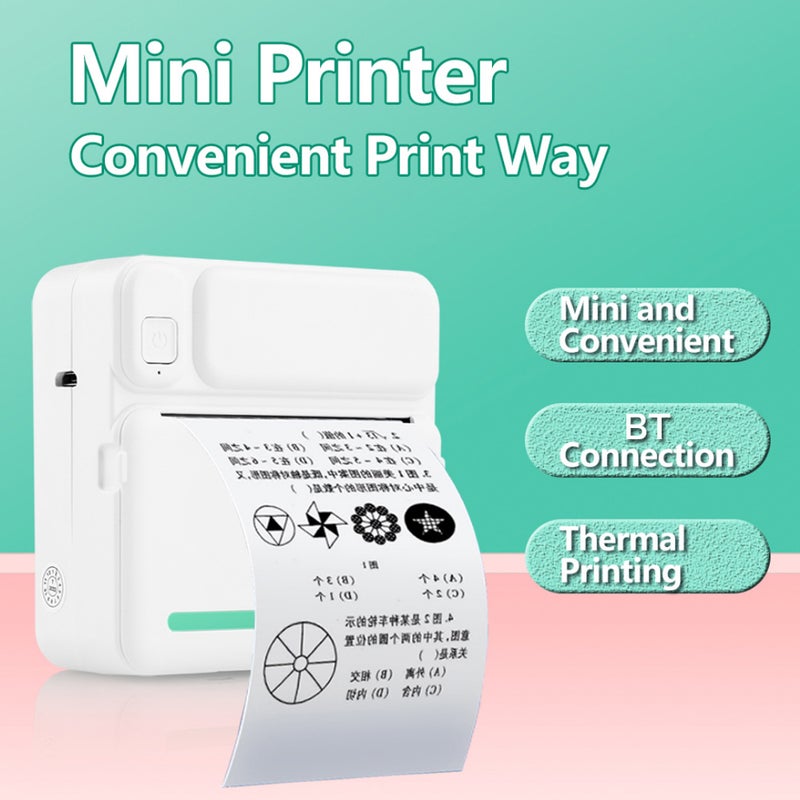 Portable Mini Printer Student Study Printer Labels Convenient Thermal Printer Mobile Phone BT Printer Fix Mistakes - Image 4