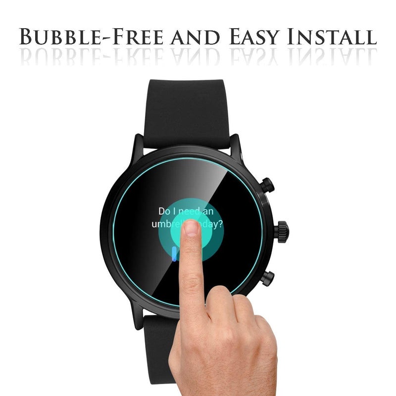 OpenTech Tempered Glass Screen Protector Compatible For Fossil Gen 6 (Pack Of 2) With Easy Installation Kit for Smartwatch - Image 4
