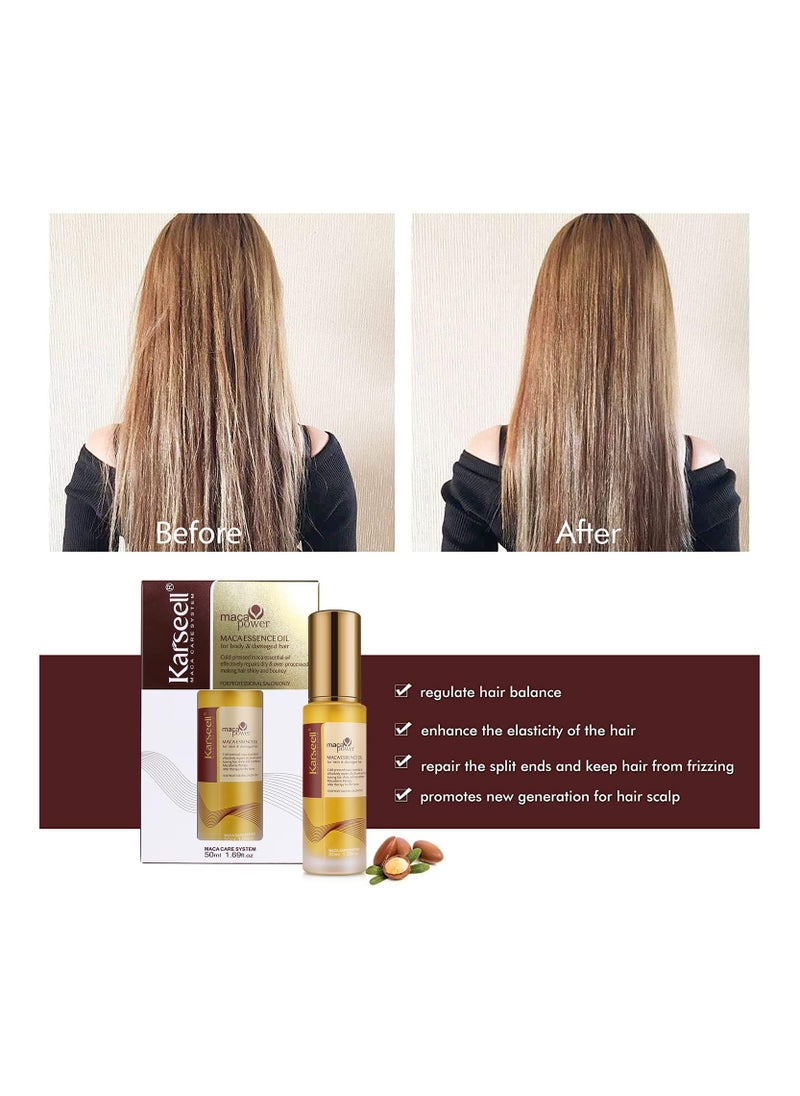 Karseell Karseell Moroccan Argan Oil for Hair Healing Cold Pressed Weightless Argan Oil Hair Serum for Dry Damaged Hair 50ml  - Image 3