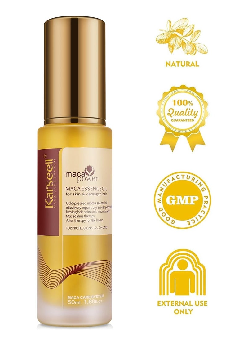 Karseell Karseell Moroccan Argan Oil for Hair Healing Cold Pressed Weightless Argan Oil Hair Serum for Dry Damaged Hair 50ml  - Image 4