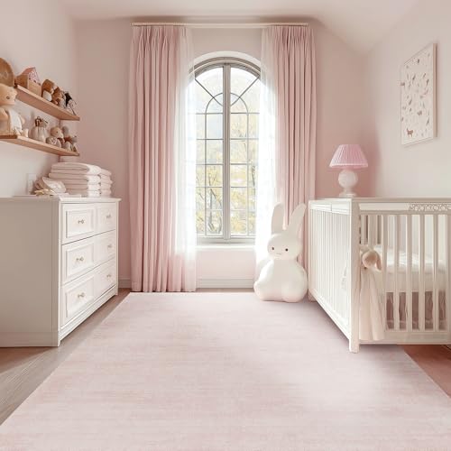 BILEEHOME Abstract Pink Area Rugs 5x8 for Living RoomWashable Non Slip Rug for Bedroom Kids Room - Image 1