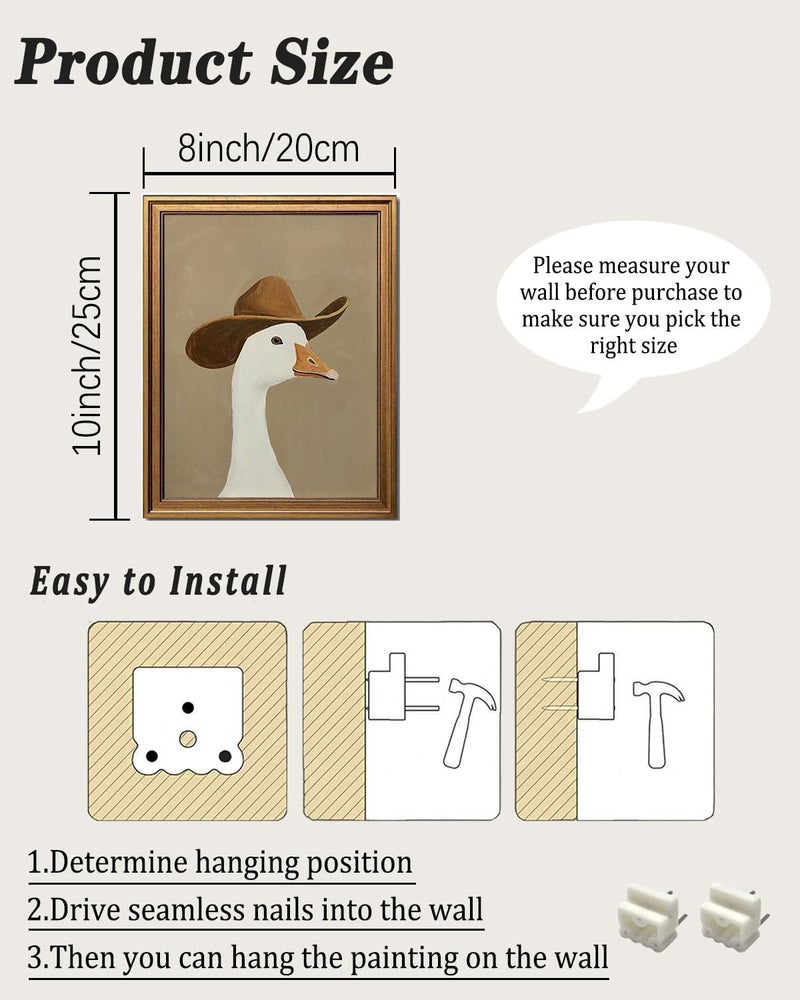 KBKBART فن الجدار المؤطر للوزة السخيفة رعاة البقر - Image 2