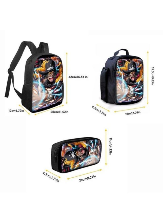 general The latest universal cartoon printed three piece practical bag combination (suitable for students, children, friends, outings, mountain climbing, etc.) - Image 4