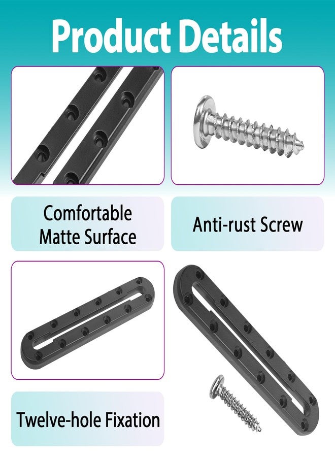 Joworthy 4 Pcs Kayak Track Rail - Low Profile Kayak Rails & Accessories Gear Track Mount for Paddle Holders - Kayak Rail Track & Mount Accessories, Fish Finder, Cup Holder, Anchor Cleats ( 9.25 in, 12 Holes ) - Image 4