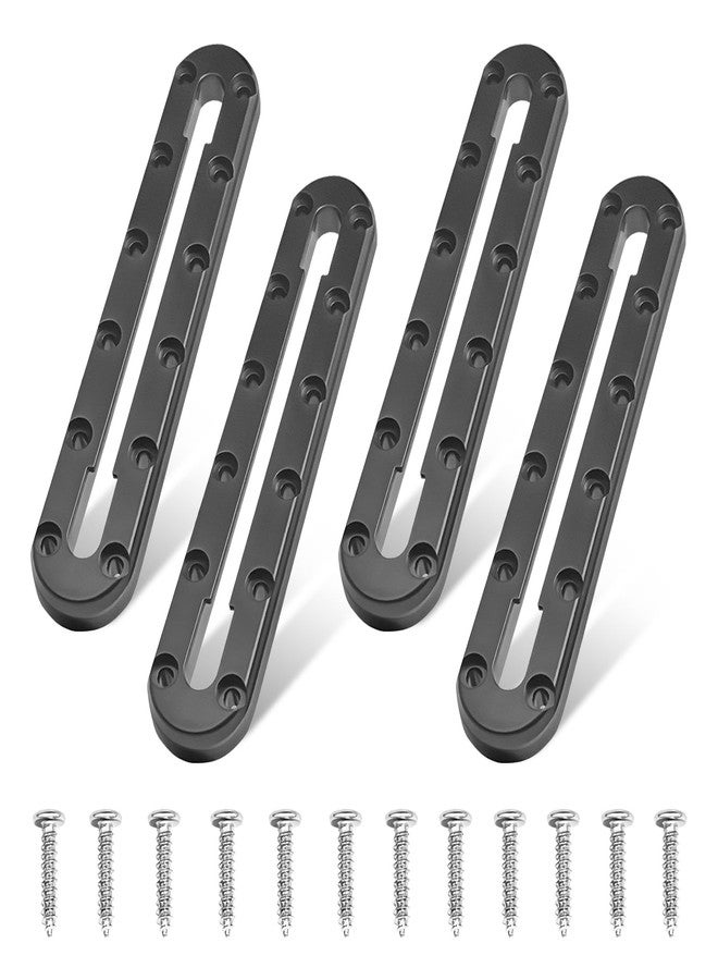 Joworthy 4 Pcs Kayak Track Rail - Low Profile Kayak Rails & Accessories Gear Track Mount for Paddle Holders - Kayak Rail Track & Mount Accessories, Fish Finder, Cup Holder, Anchor Cleats ( 9.25 in, 12 Holes ) - Image 1