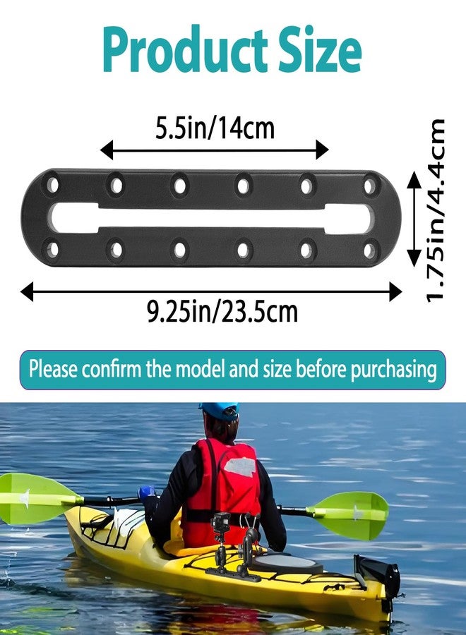 Joworthy 4 Pcs Kayak Track Rail - Low Profile Kayak Rails & Accessories Gear Track Mount for Paddle Holders - Kayak Rail Track & Mount Accessories, Fish Finder, Cup Holder, Anchor Cleats ( 9.25 in, 12 Holes ) - Image 3
