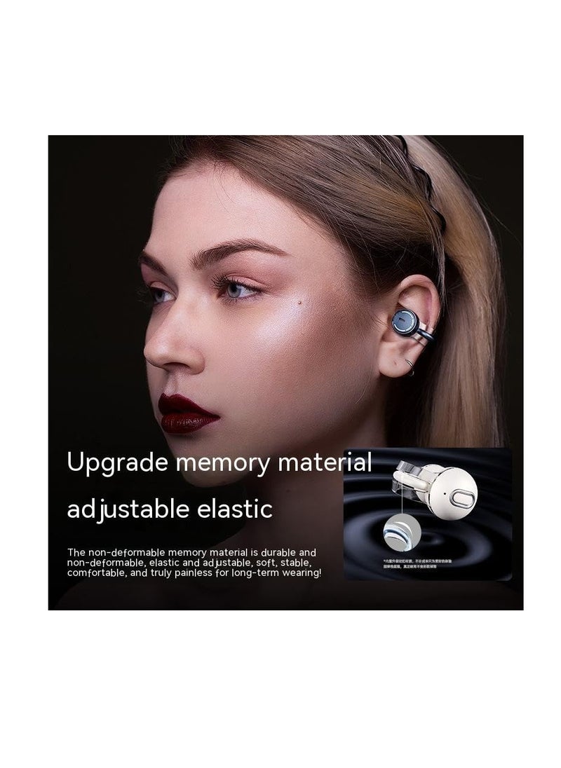 Excefore Ear-Clip Bone Conduction Headphones Bluetooth 5.3, Painless Wireless Open Ear Clip on Earbuds, Connecting Dual Devices Simultaneously, with Charging Case, Waterproof Earbuds for Sports  - Image 4