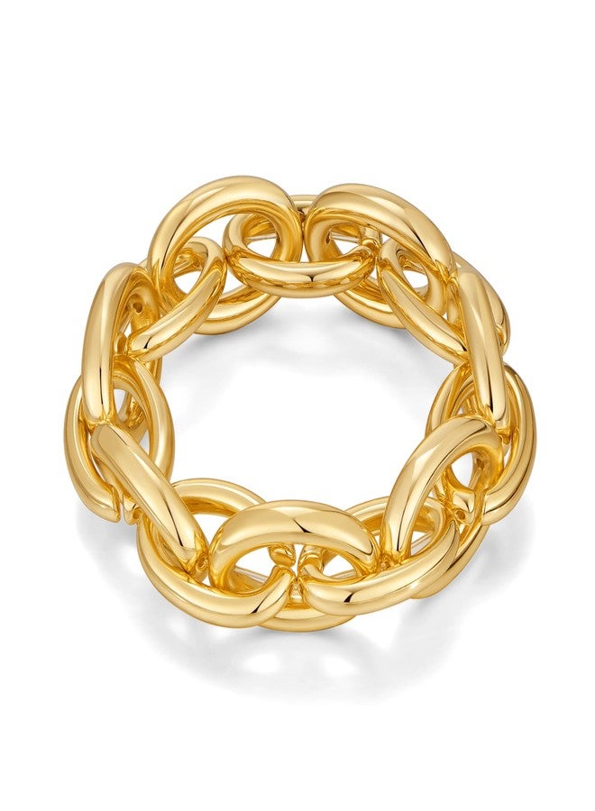 WOWORAMA Chunky Link Bracelet for Women Elastic Stretch Link Chain Bracelets Thick Chunky Chain Bracelet Adjustable Bold Statement Bracelets - Image 1