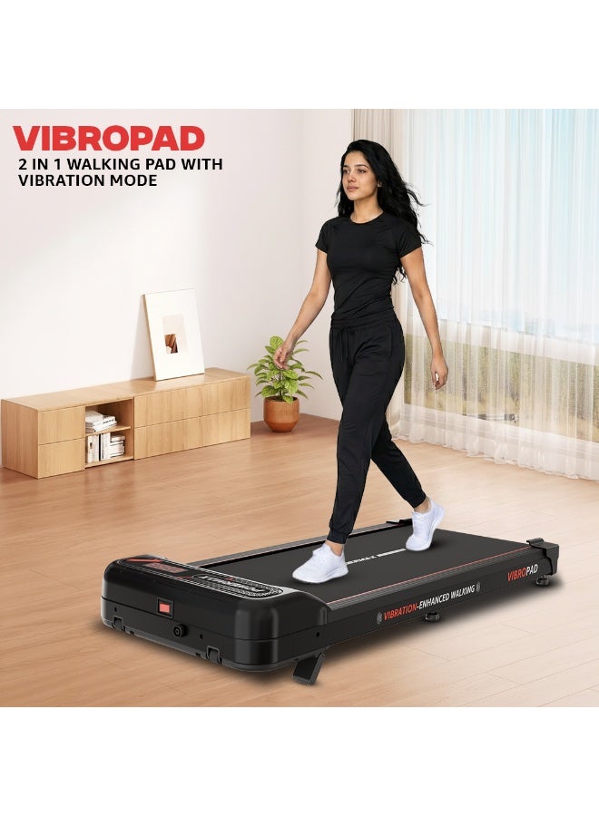PowerMax Fitness VibroPad 3.5 HP BLDC Motorized 4 in 1 Vibration Walking Pad Treadmill for Home Use | 8% Manual Incline With Remote Control |Top Speed 6kh/h | LED Display | Running Surface 900x385mm - Image 2
