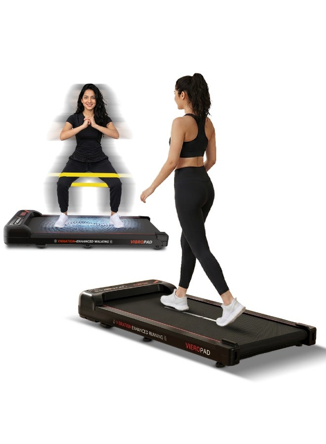 PowerMax Fitness VibroPad 3.5 HP BLDC Motorized 4 in 1 Vibration Walking Pad Treadmill for Home Use | 8% Manual Incline With Remote Control |Top Speed 6kh/h | LED Display | Running Surface 900x385mm - Image 1