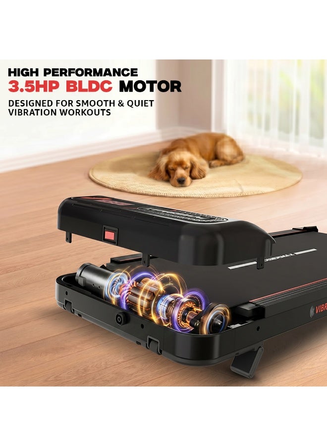 PowerMax Fitness VibroPad 3.5 HP BLDC Motorized 4 in 1 Vibration Walking Pad Treadmill for Home Use | 8% Manual Incline With Remote Control |Top Speed 6kh/h | LED Display | Running Surface 900x385mm - Image 4