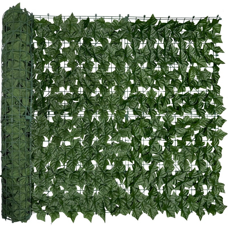 DOPGIB Artificial Ivy Privacy Fence Screen, 128 "x 48" (43 Sqft) Anti-Ultraviolet Artificial Hedge Grass Wall, Used for Indoor and Outdoor Green Background, Garden Greening Decoration - Image 1