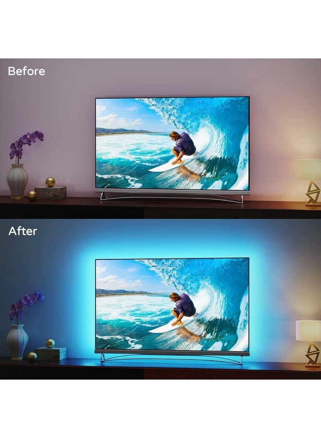 الجستو شريط إضاءة LED USB 5 فولت من Gesto - إضاءة خلفية متعددة الألوان RGB لمزامنة الموسيقى للتلفزيون والكمبيوتر المحمول وغرفة الألعاب | إضاءة خلفية للتلفزيون مع تطبيق Bluetooth والتحكم عن بعد (3 أمتار لأجهزة التلفزيون مقاس 40-49 بوصة) - Image 4