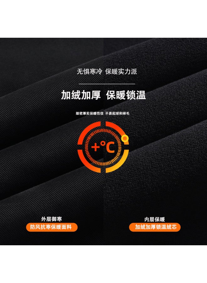 Fapai Lyocell & Cotton] Winter Fashion Wide-leg Casual Pants Loose Denim-inspired Trendy Straight-leg Scimitar Pants - Image 5