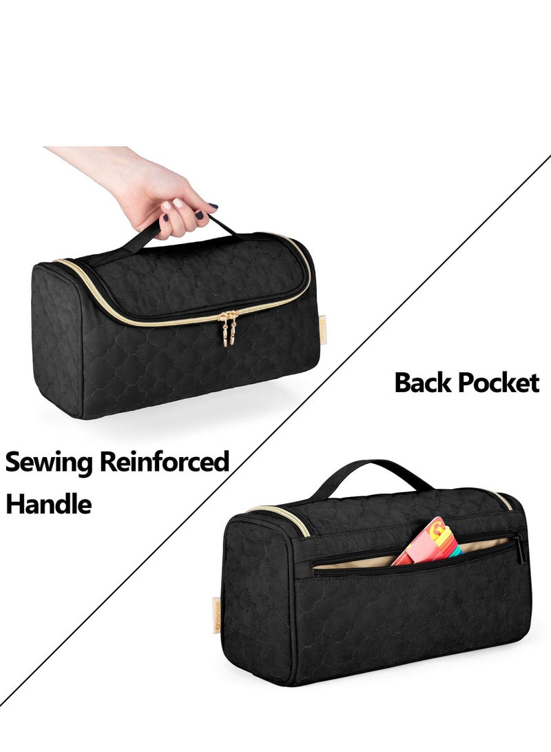 Y&D Travel Case Compatible with Dyson Airwrap Complete Styler and Attachments, Portable Storage Bag Hanging Hook for Hair Curler Accessories(Black) - Image 3