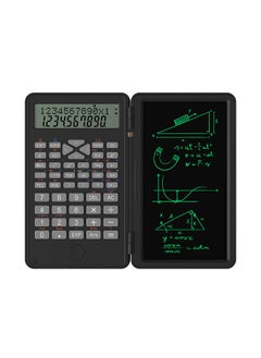 Scientific Calculator with Erasable Writing Board 240 Functions 2 Line LCD Display Foldable Financial Math Calculator School Supplies for Middle High School College Students Black
