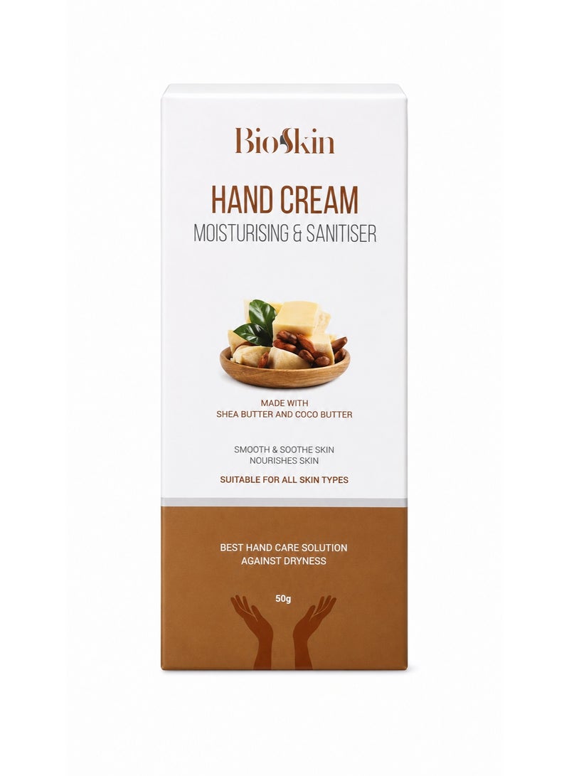BioSkin Hand Cream Moisturising & Sanitiser 50G
