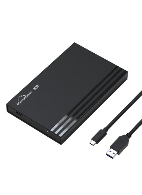 Blueendless MR23S 2.5-inch SATA Mobile Hard Disk Enclosure Tool-free Laptop External SSD, Spec: Type-C