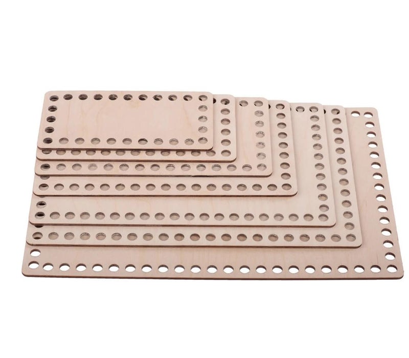 Cliths Pack of 3 MDF Wooden Basket Bottom Rectangle Shape 15x7.5CM Wood Base Bag Bottom Blank Crochet Basket Base Pad for DIY Knitting (3mm Thick MDF) - Image 5