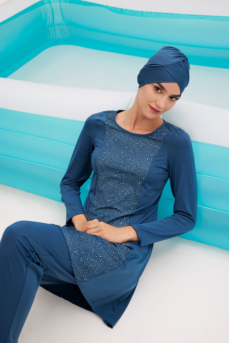DeFacto Blue Woman Regular Fit 3 piece Burkini Casual - Image 3