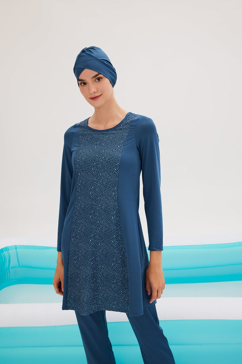 DeFacto Blue Woman Regular Fit 3 piece Burkini Casual - Image 1