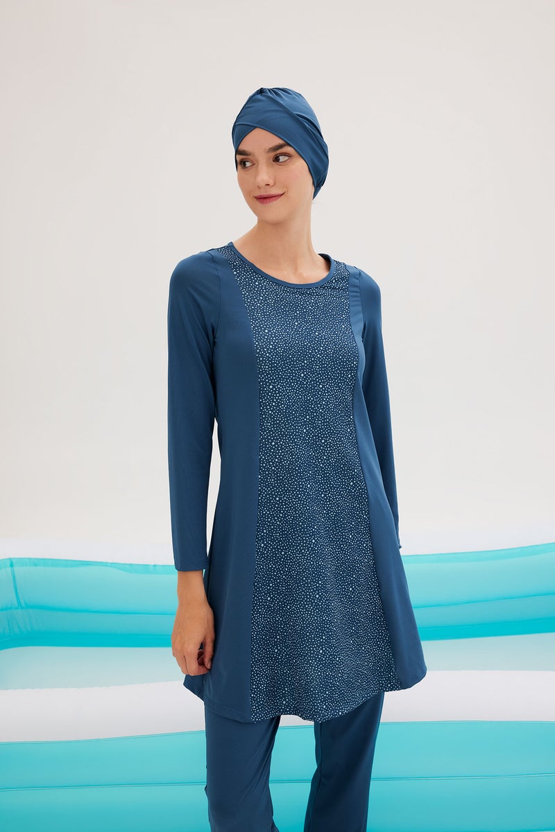 DeFacto Blue Woman Regular Fit 3 piece Burkini Casual - Image 2