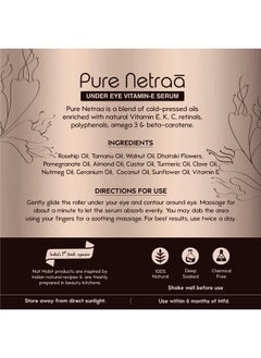 Pure Netraa Under Eye Serum For Fine Lines, Puffiness, Wrinkles & Dark Circles For Men & Women With Vitamin C, Vitamin E And Retinol (9.2 Ml) - pzsku/Z3DD1AB6BAF8E726CEB96Z/45/_/1725284539/b6f35adc-94ba-4b10-a123-44f2e8a2b209